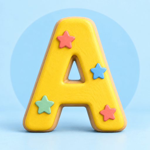 A colorful letter A