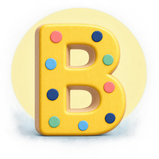 A colorful letter B